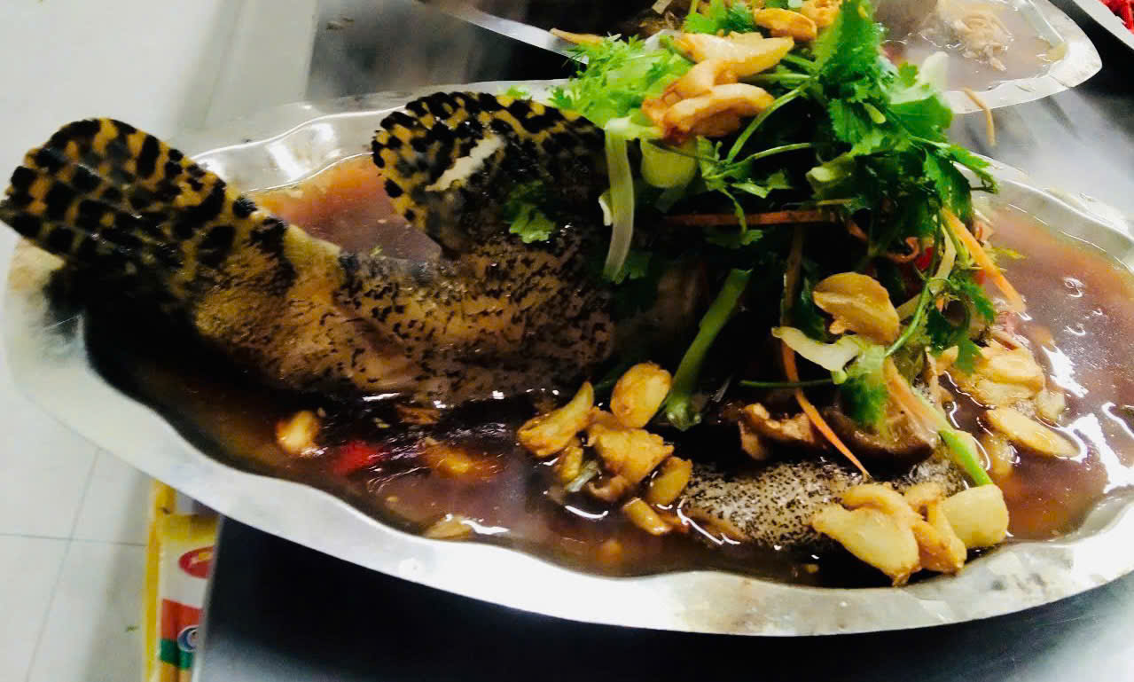 Cá mú hấp xì dầu